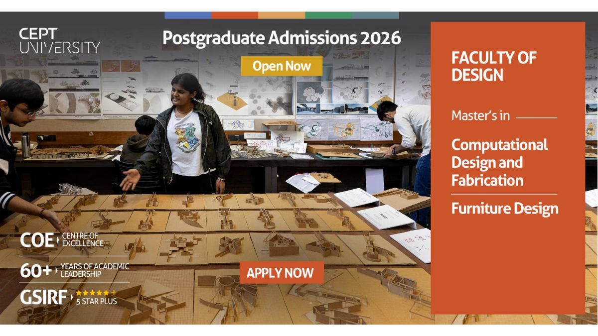 Faculty of Design at CEPT University Invites Applications to PG Programs 2026